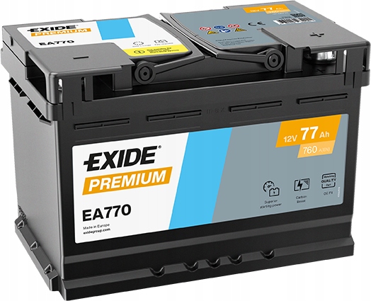 Akumulator Exide Premium EA770 12V 77Ah 760A Carbon Boost Najnowszy Model