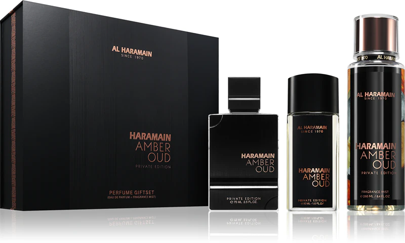 Zestaw Al Haramain Amber Oud Private Edition, EDP 75ML + EDP 30ML + spray 250ML