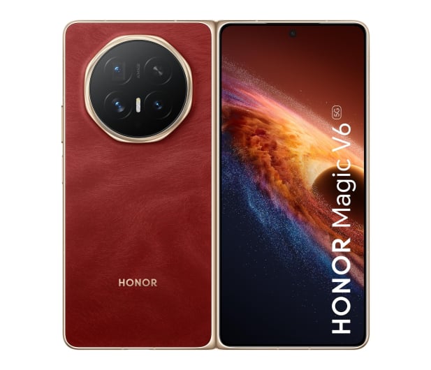 Smartfon Składany HONOR Magic V6 5G 16/512GB Red 120Hz + Gratis Lokalizator Silver Monkey (Możliwość 20 rat 0%)