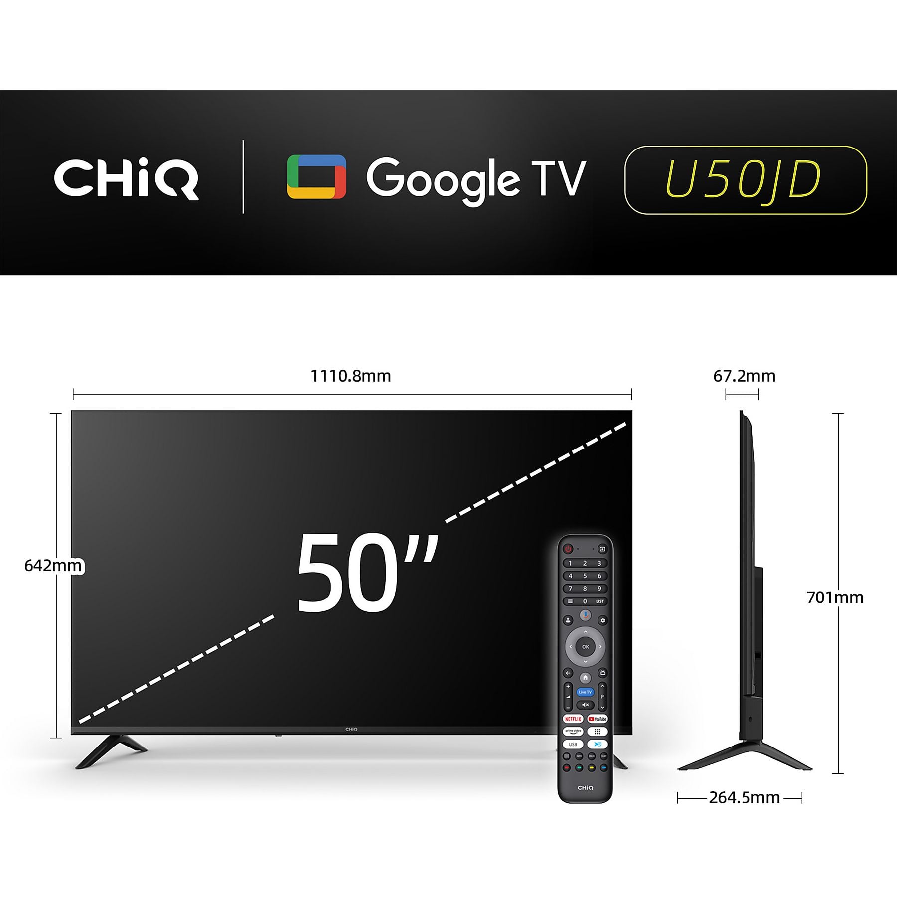 Telewizor CHIQ U50JD 50 cali