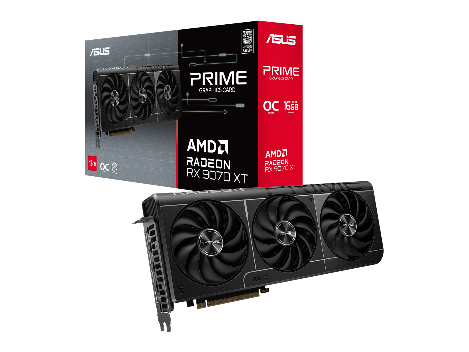 Karta graficzna ASUS RX 9070 XT Prime OC 16GB GDDR6 RAM
