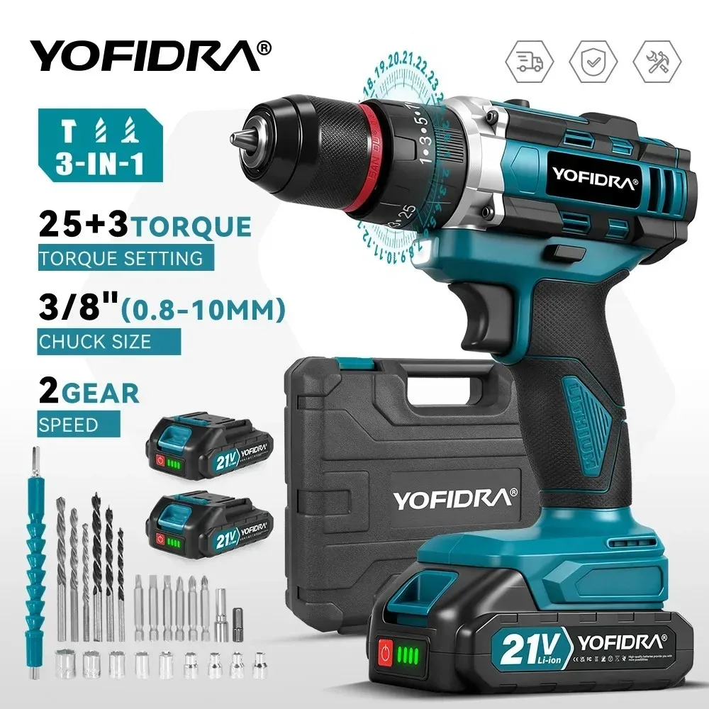 Wiertarka udarowa elektryczna YOFIDRA 3w1