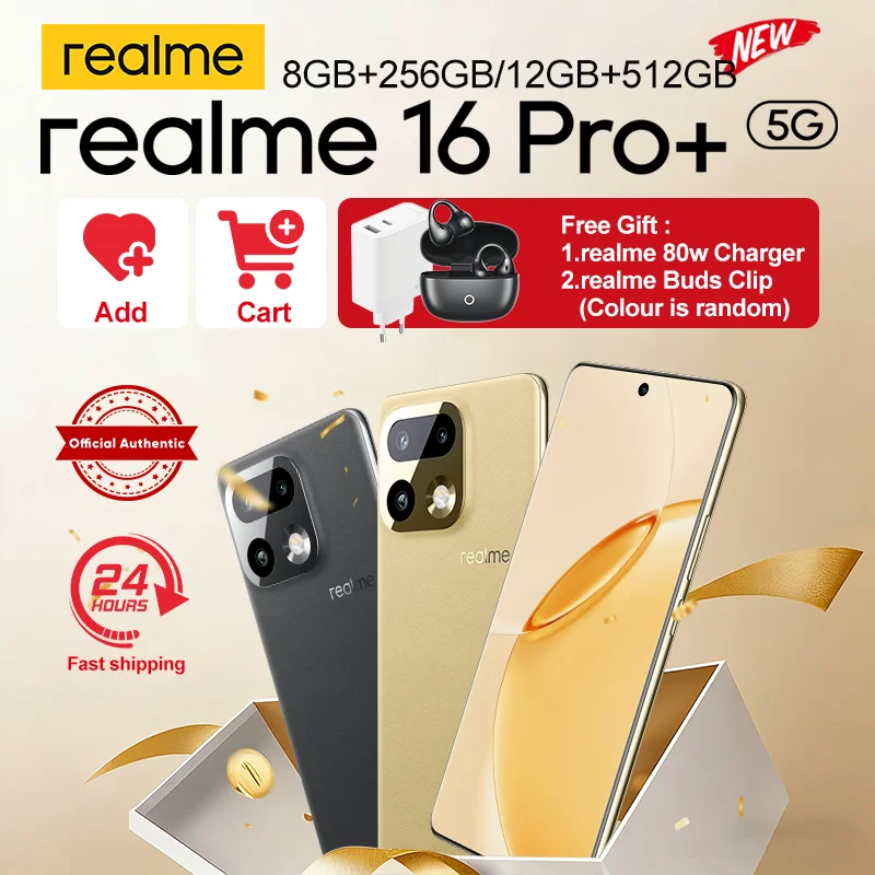 Smartfon REALME 16 Pro+ 5G 8/256GB 7000mAh 6.8"