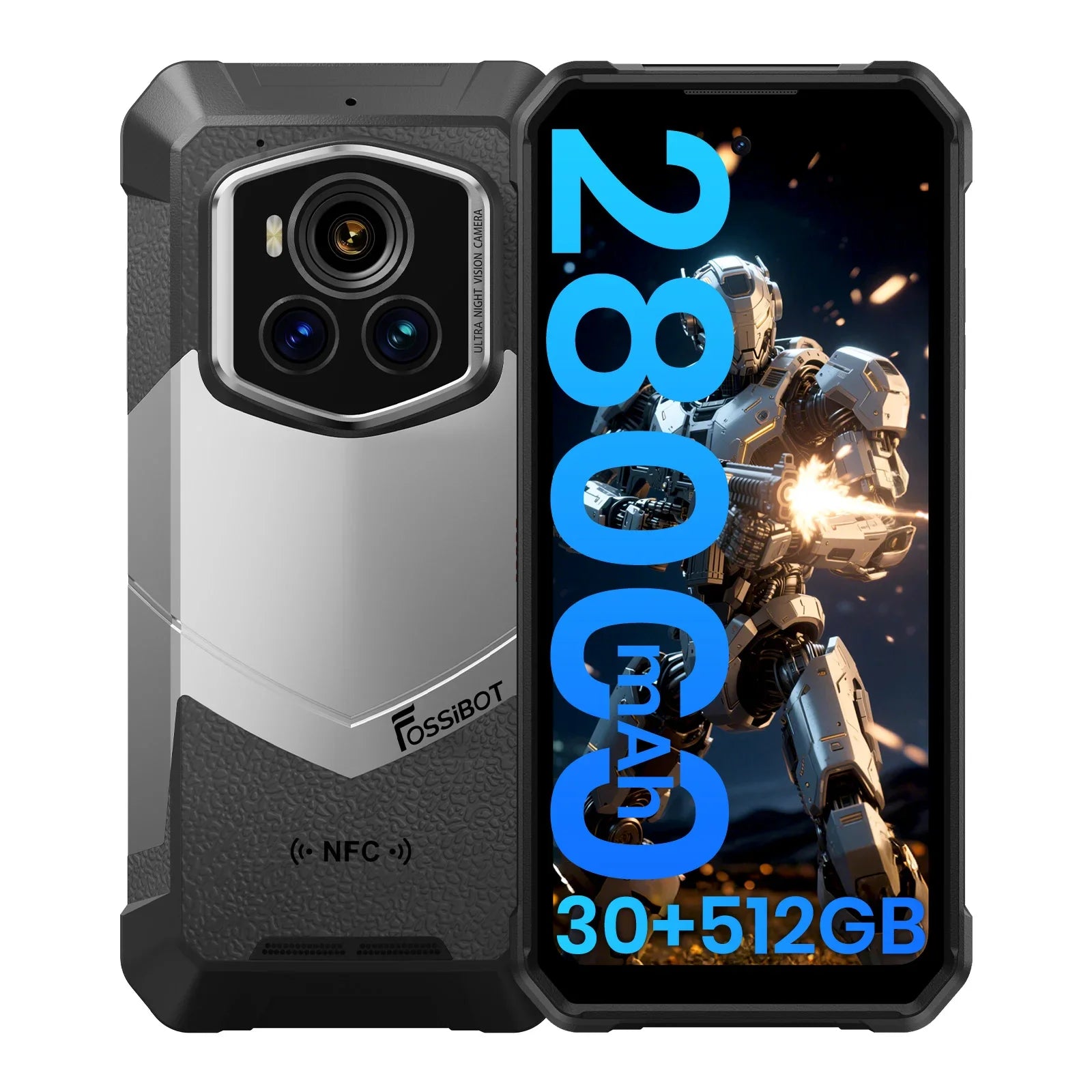 Smartphone pancerny FOSSiBOT F107 Pro 6.95 cala, 12/512GB. 28000mAh
