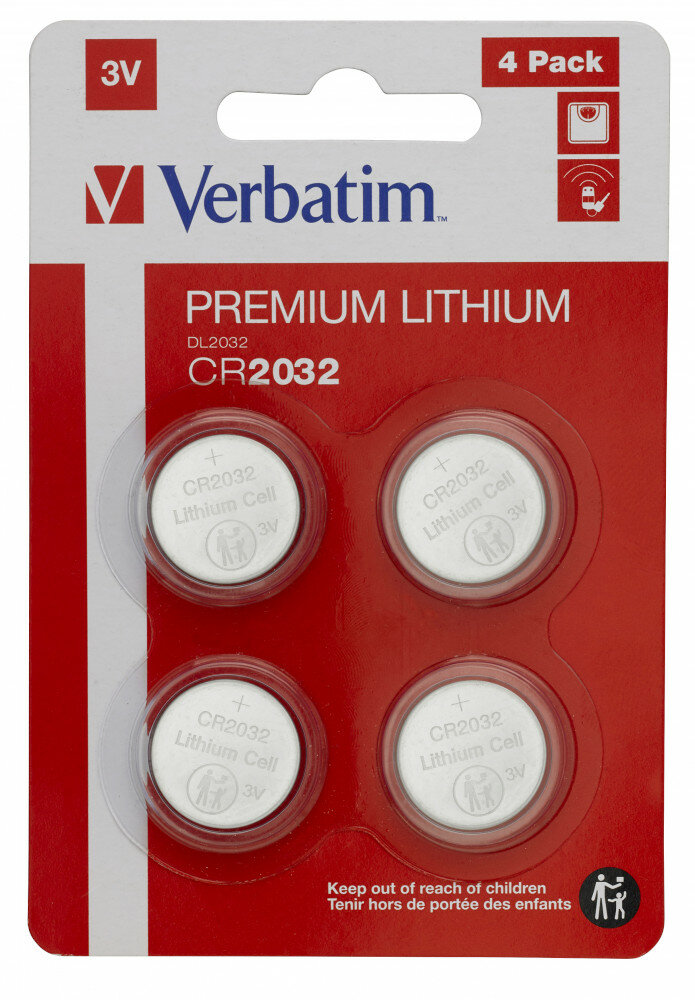 Bateria CR2032 VERBATIM (4 szt.)