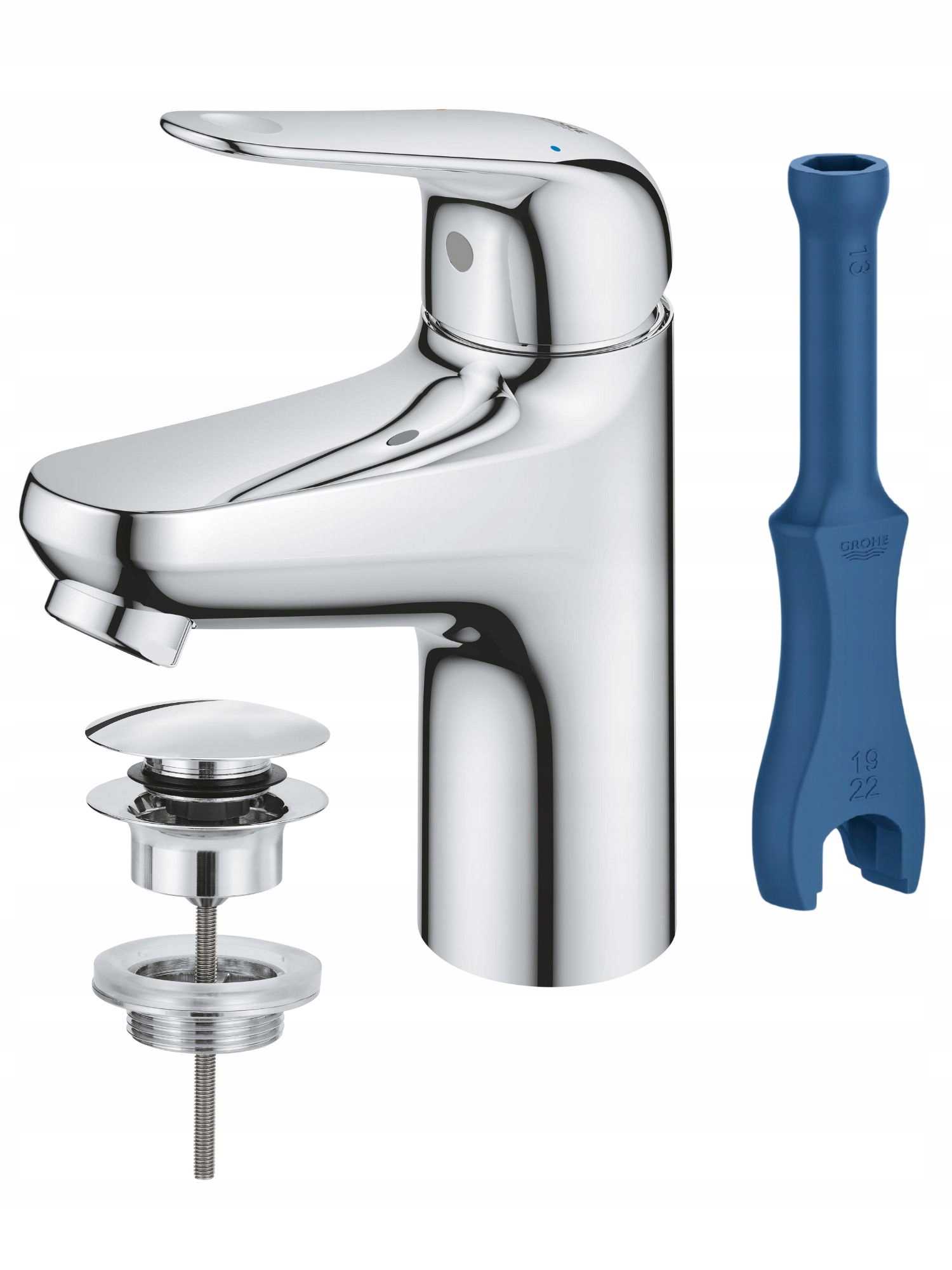 Bateria umywalkowa GROHE Z korkiem Klik-Klak + klucz montażowy