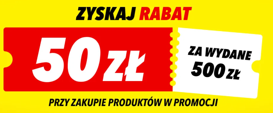 [Media Expert] 50 zł rabatu za każde wydane 500 zł na wybrane produkty