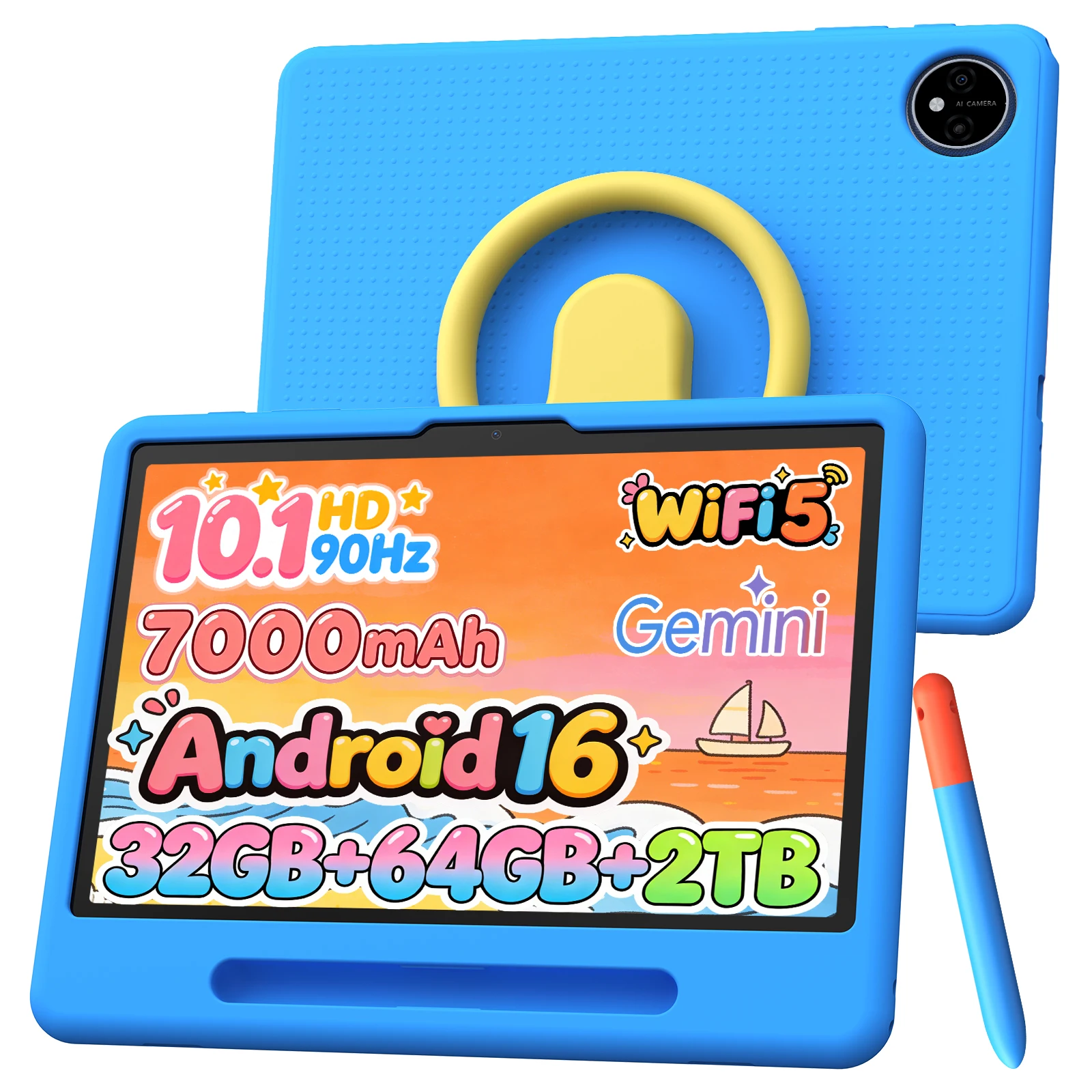 Aorlym P10 Tablet dla dzieci, tablet dla dzieci z Androidem 16