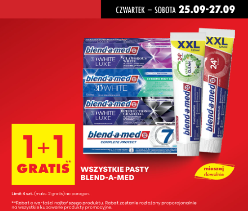 Wszystkie pasty Blend-A-Med 1+1 gratis