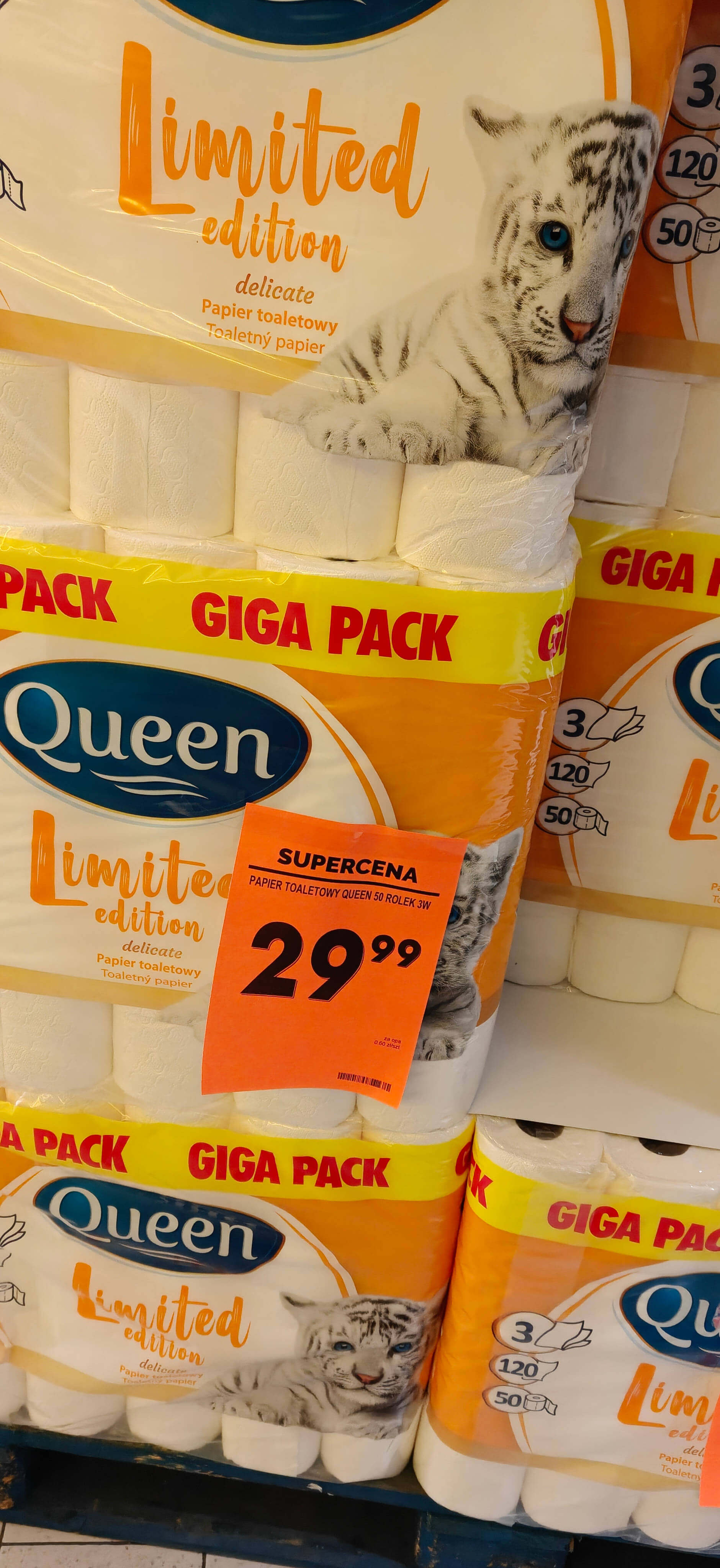 Queen papier toaletowy Biedronka 50 rolek