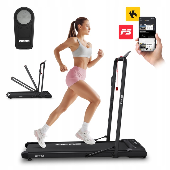 Bieżnia Elektryczna Domowa Składana pod łóżko 1-12km/h Newlite Zipro