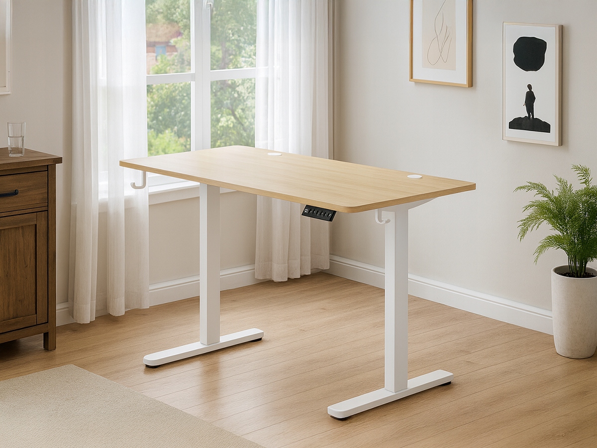Biurko Regulowane Elektryczne 120x60cm Regulacja Wysokości 72-118cm