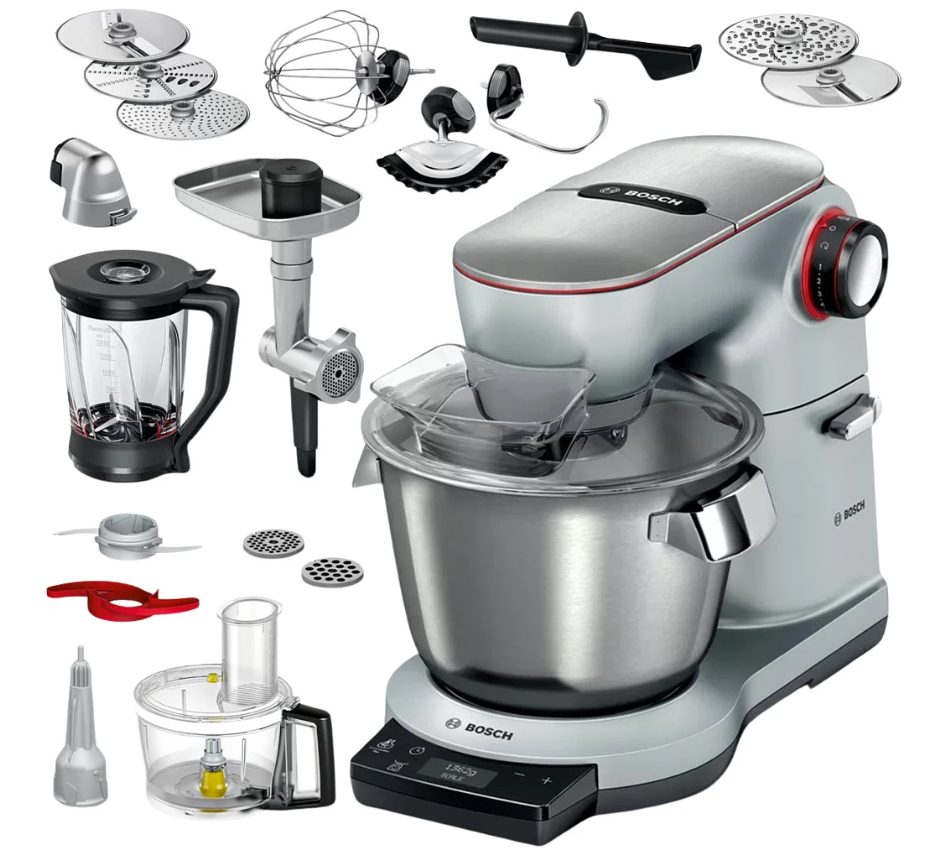 Robot planetarny Bosch z wagą, blenderem, maszynką do mięsa i malakserem