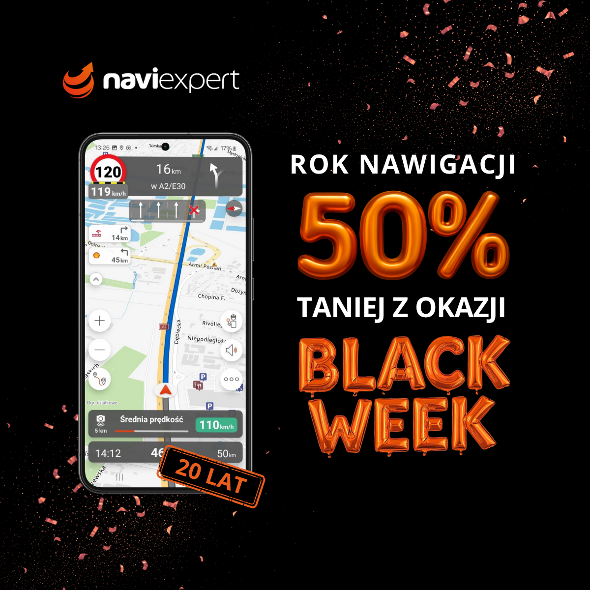 Nawigacja samochodowa NaviExpert 50% taniej na Black Week