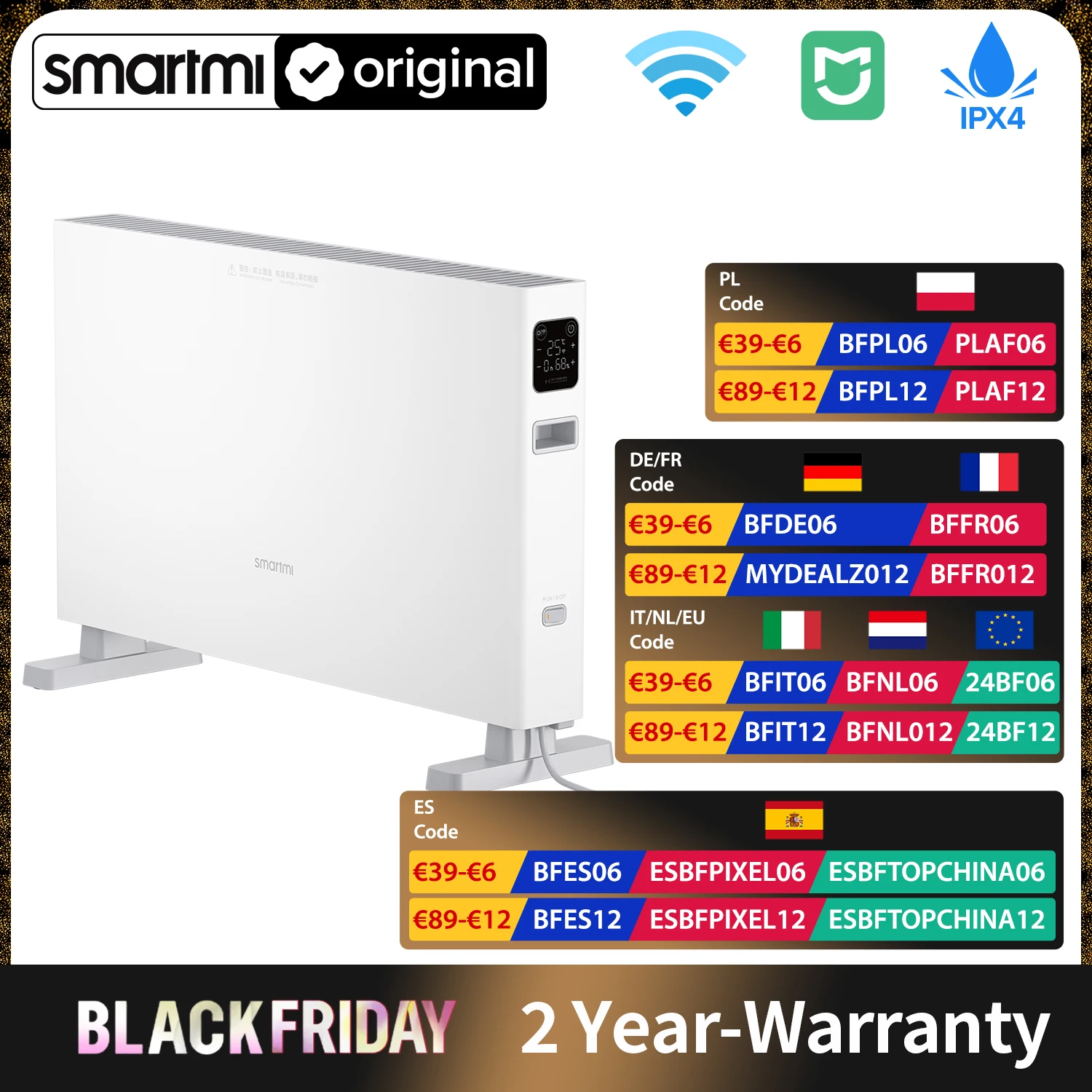 Grzejnik elektryczny Smartmi 1S 2200W