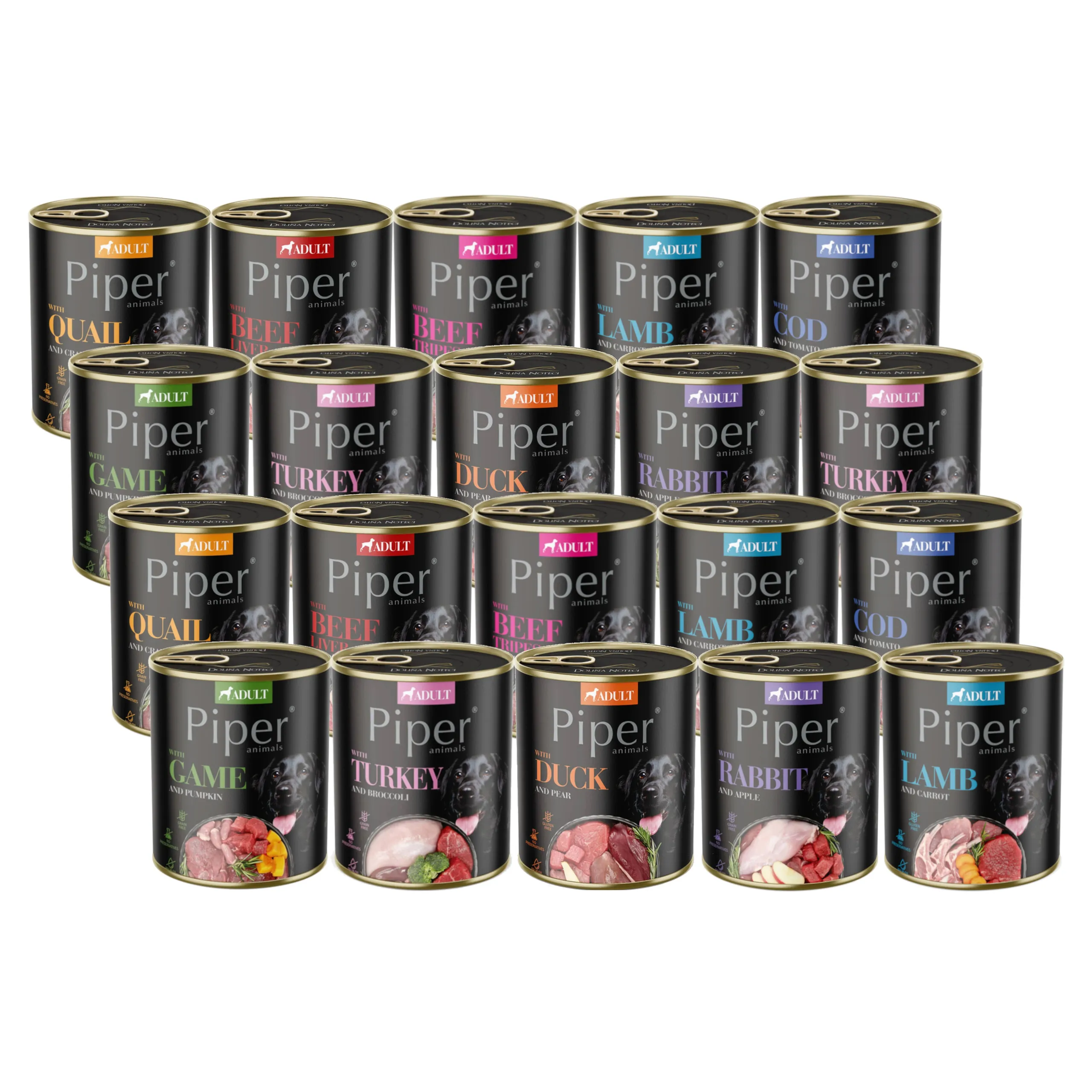 Karma mokra dla psa PIPER MIX smaków puszka 20x 800g