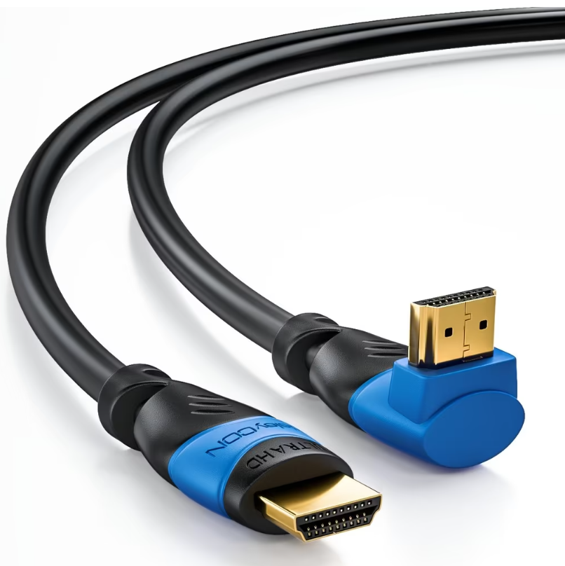 [Amazon] deleyCON 1,5m Kabel HDMI Kątowy -  UHD 4K HDR 1080p 2160p EARC - Kąt 270°