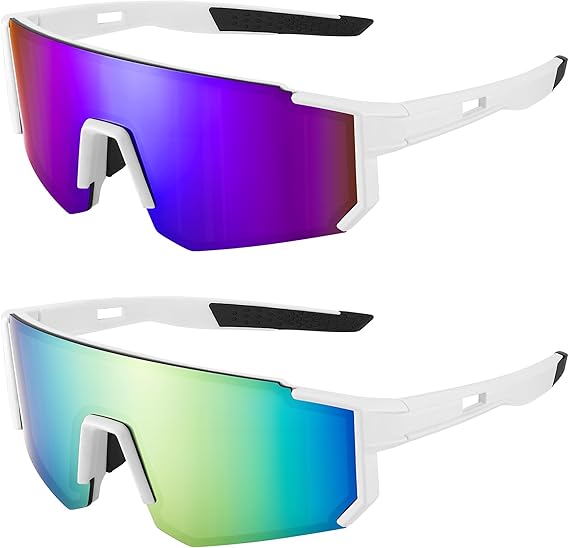 Sportowe okulary przeciwsłoneczne UV400 – rower bieganie outdoor (2 sztuki)