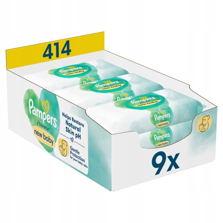 Chusteczki nawilżane Pampers Harmonie 9 x 46 szt.