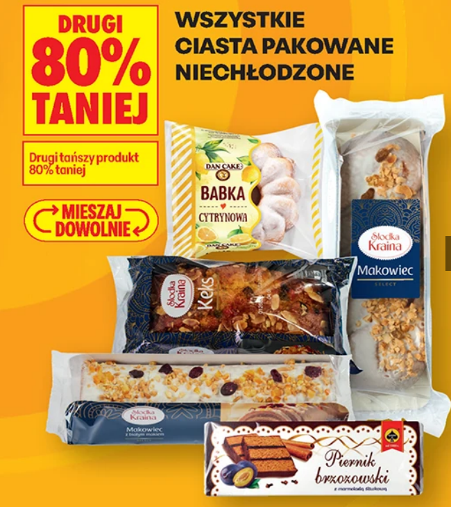 Wszystkie ciasta pakowane, niechłodzone (przy zakupie 2 szt.)
