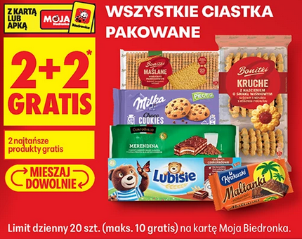Wszystkie ciastka pakowane (2+2 GRATiS)