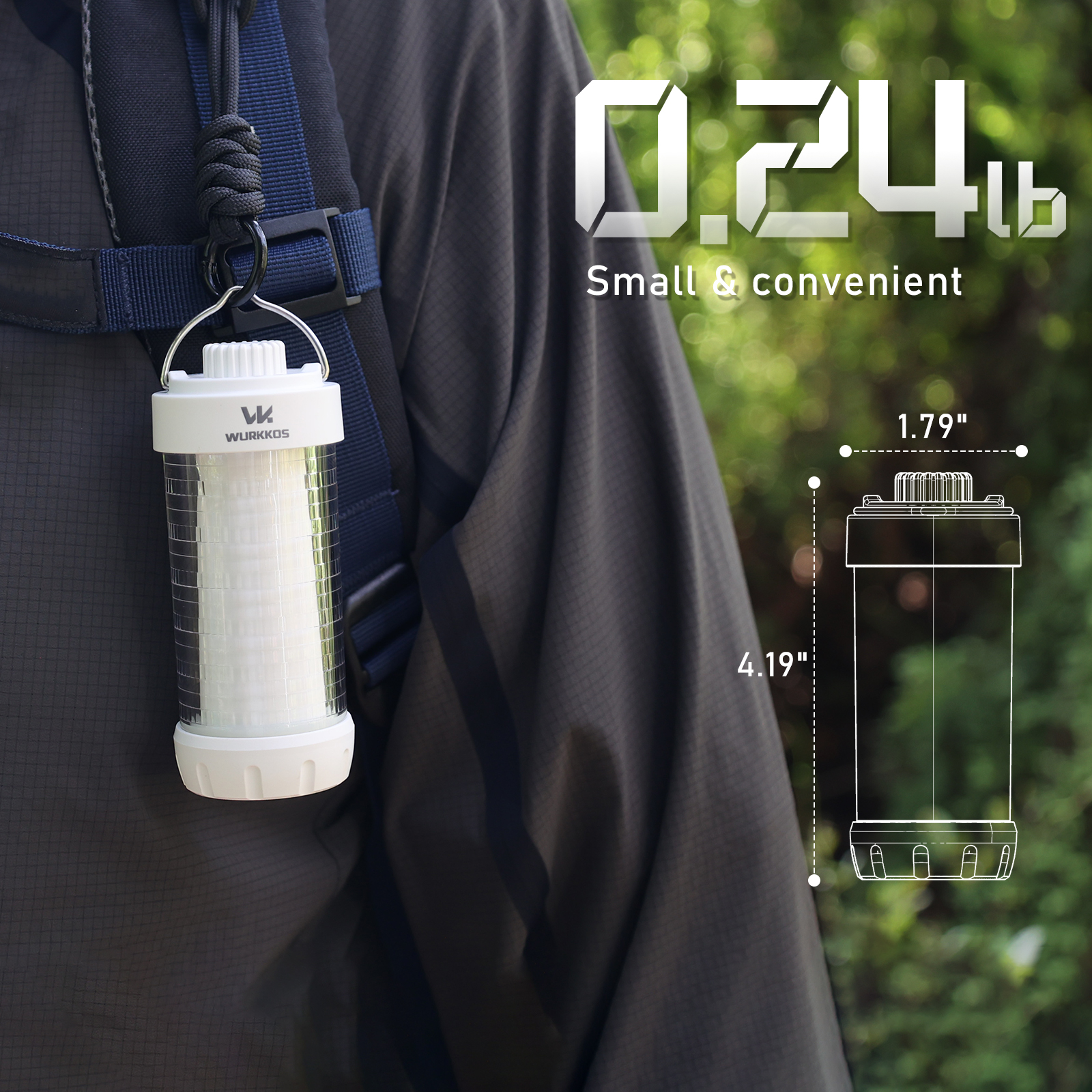 Lampa kempingowa Wurkkos CL01 (możliwe ~68zł) - akumulator 5000mAh, USB-C, do 300h pracy, funkcja powerbank