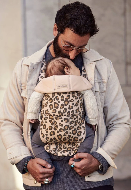 Nosidełko, Mini 3D, BabyBjorn, Jersey, Beż/Leopard