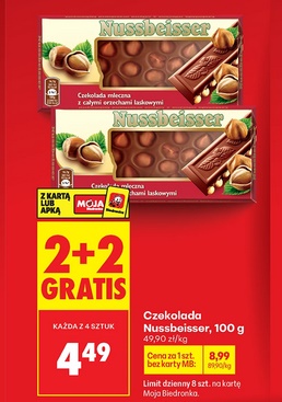 Czekolada Nussbeisser 100 g (2+2 GRATIS)