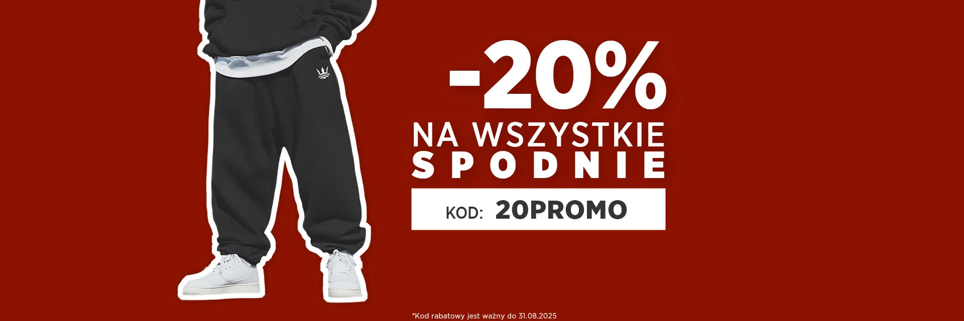 Kod rabatowy -20% na wszystkie spodnie w urbancity.pl