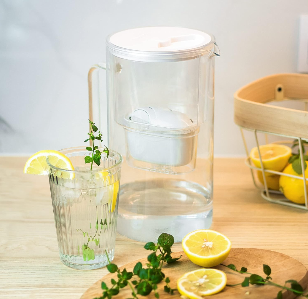 Wessper Szklana karafka na wodę z filtrem, kompatybilny z Brita Maxtra