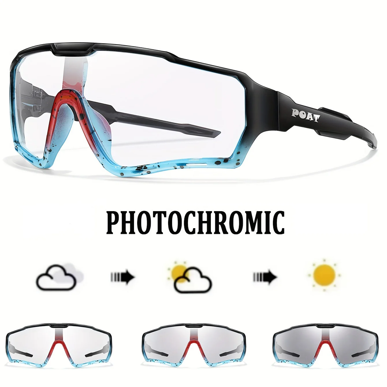 Sportowe fotochromowe okulary przeciwsłoneczne POAT Brand New Style