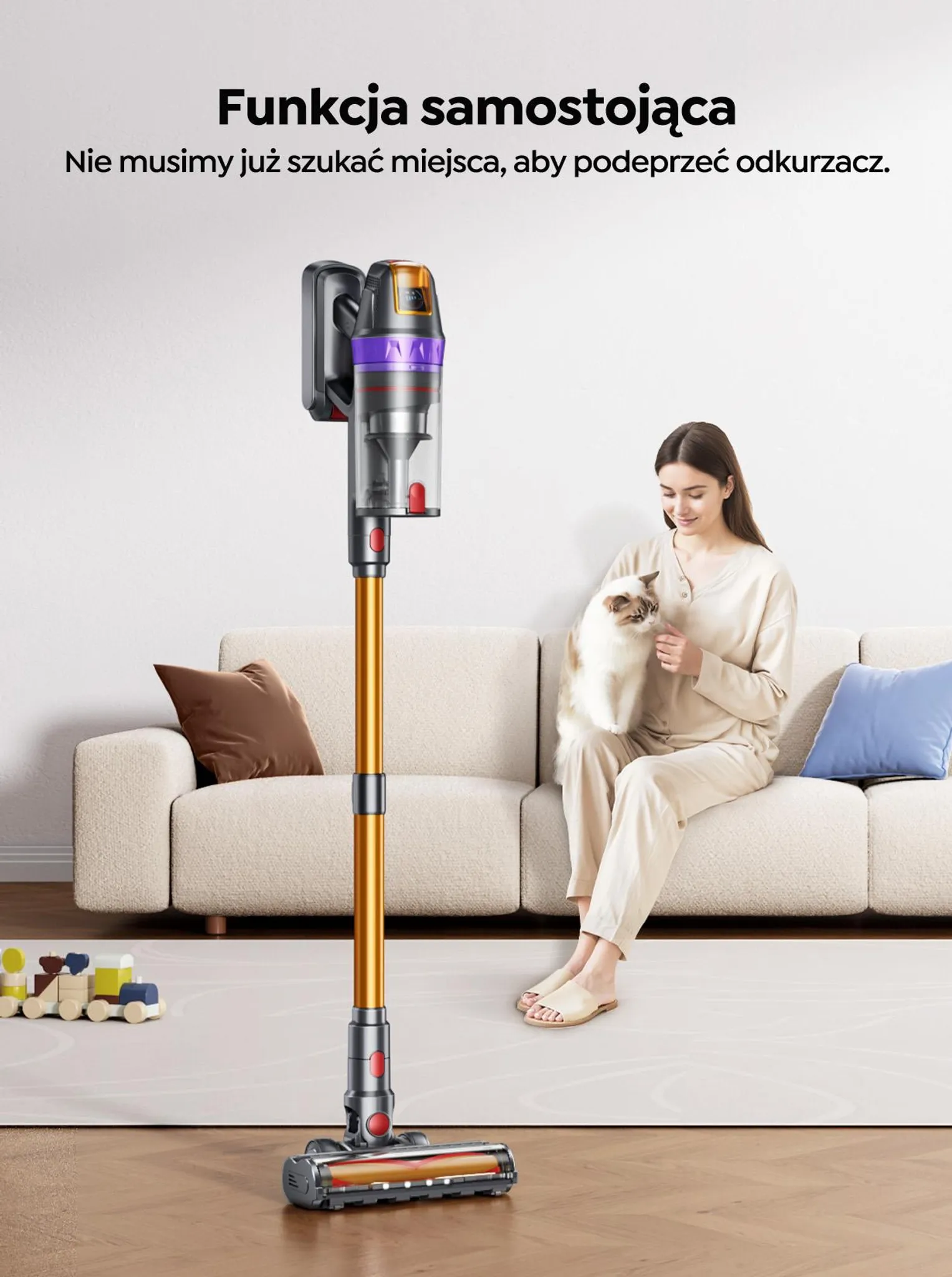 Odkurzacz pionowy BUTURE VC90 600W 65KPA - dostawa z Polski