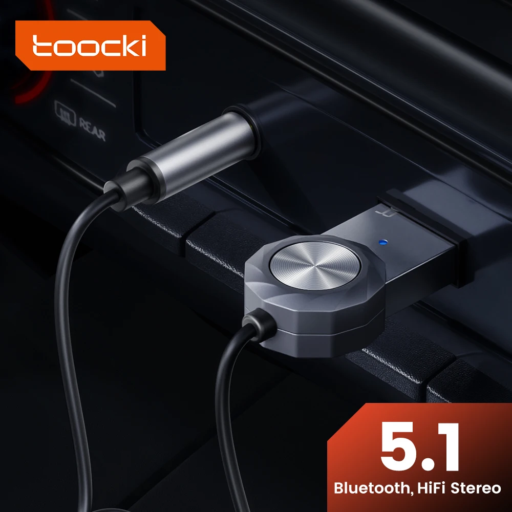 Adapter Bluetooth Aux USB Toocki do radia samochodowego (możliwe ~7zł z monetami)