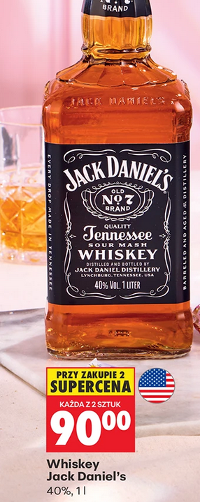 Whiskey Jack Daniel's, 1 L (przy zakupie 2 szt.)