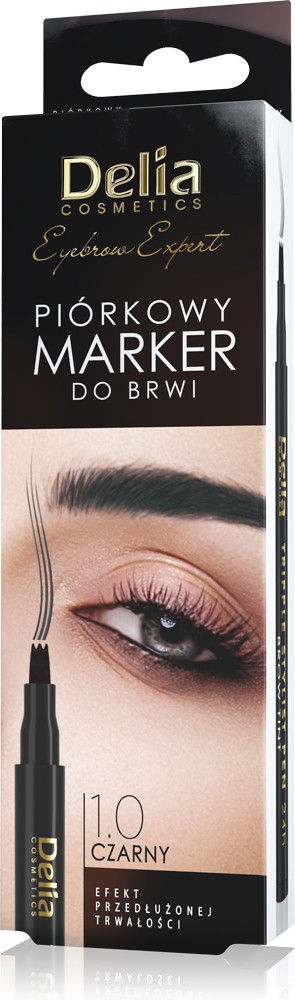 Piórkowy marker do brwi 24H 1.0 CZARNY