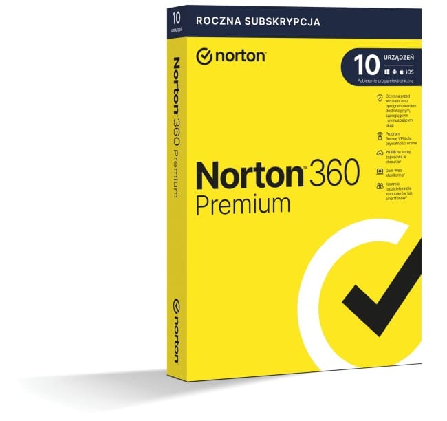 Norton 360 Premium BOX PL 10 - device - licencja na rok