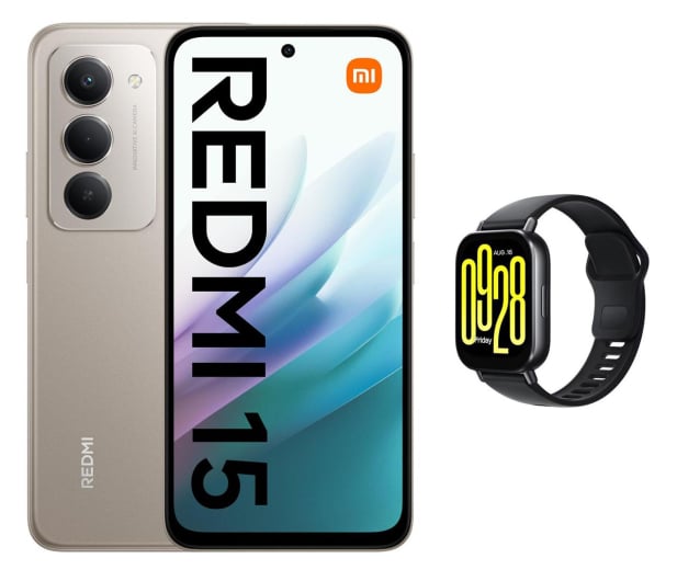 Smartfon Xiaomi Redmi 15 8/256GB (Snapdragon 685 / Bateria 7000 mAh / 144 Hz /  6,9" ) + Smartwatch Redmi Active 5 (do 18 dni pracy)