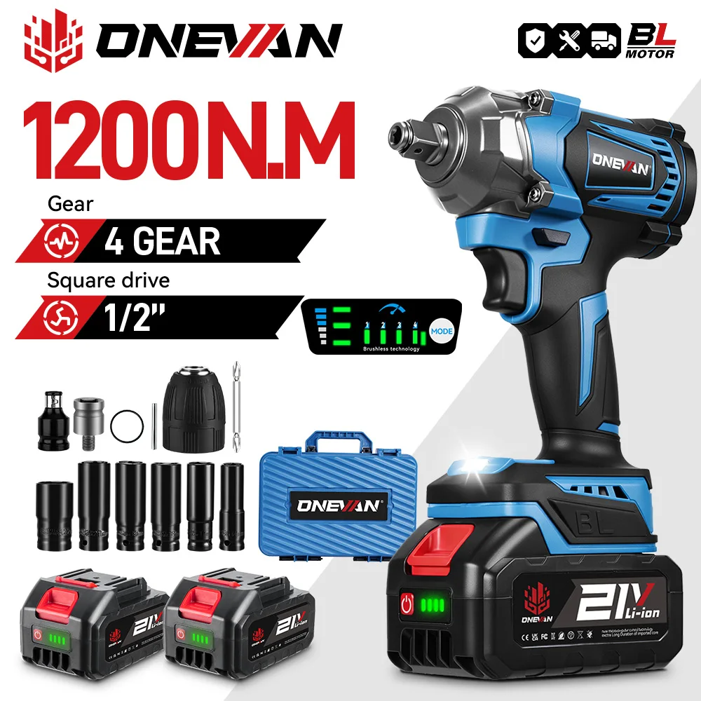 ONEVAN 1200N.M klucz udarowy akumulatorowy