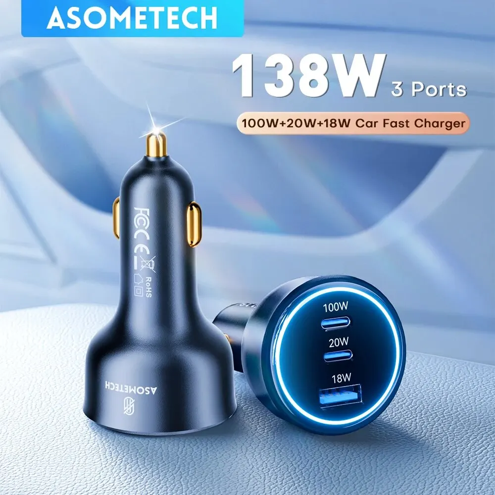 Ładowarka samochodowa ASOMETECH 138W GaN