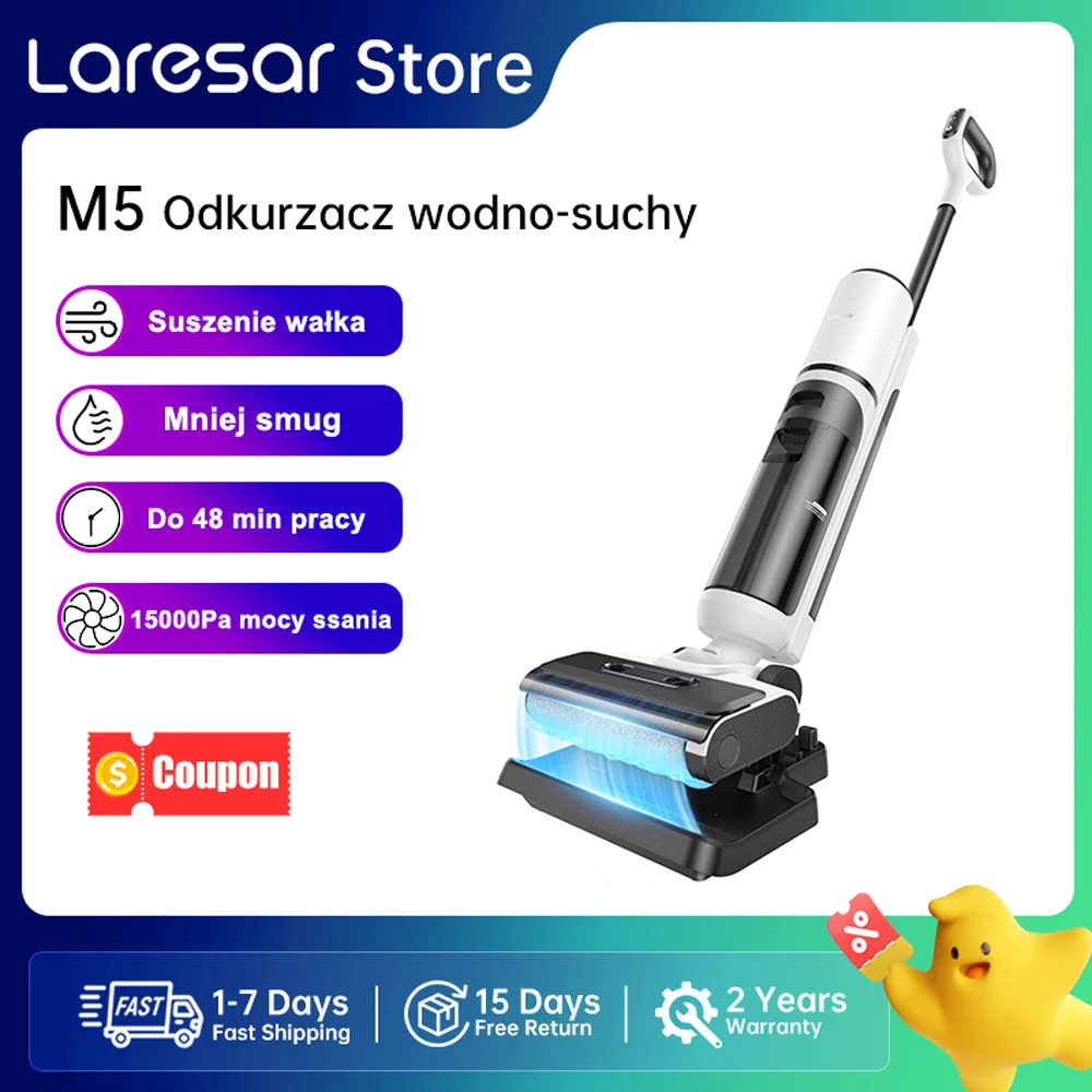 Bezprzewodowy odkurzacz mopujący Laresar M5