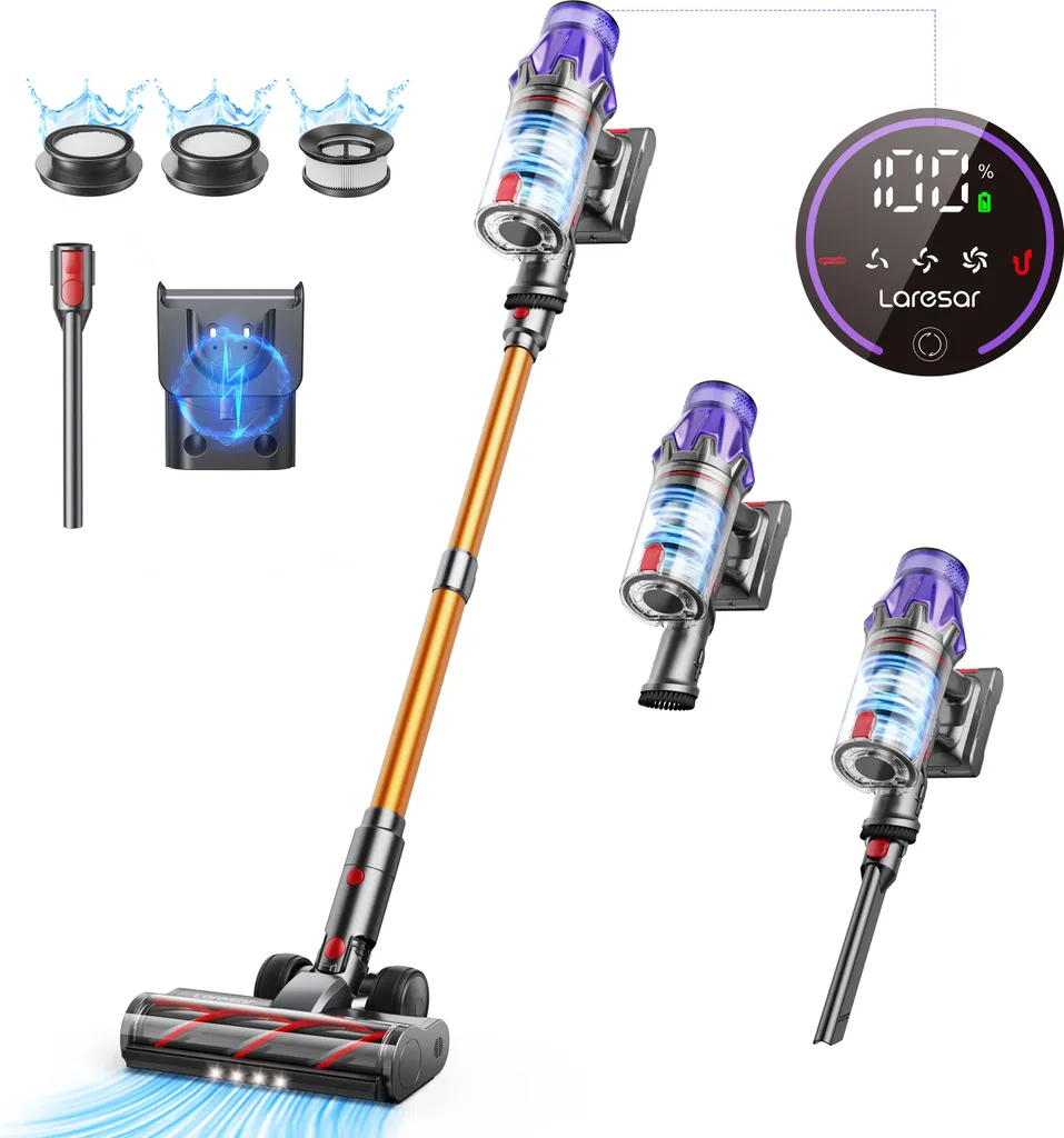 Odkurzacz pionowy Laresar V7 za $73.99 (możliwe ~77zł z PayPo)