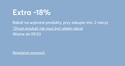 Kod rabatowy Eobuwie -18% przy zakupie 2 rzeczy
