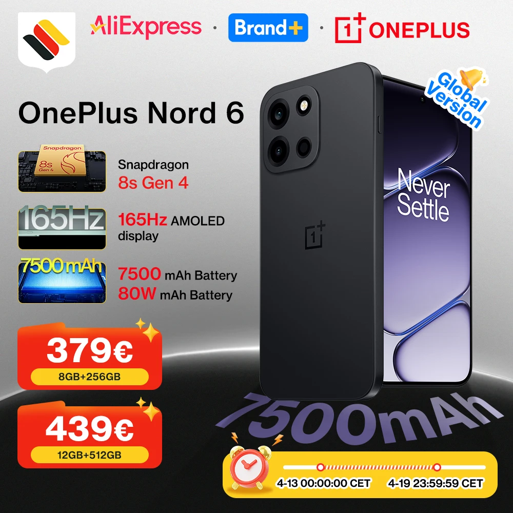 OnePlus Nord 6 5G 8GB+256G 7500mAh 80W wersja Global