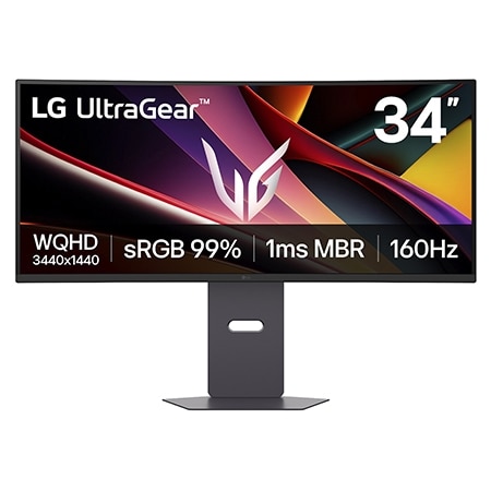 34-calowy zakrzywiony monitor gamingowy LG UltraGear™ WQHD | 160 Hz, AMD FreeSync™ Premium