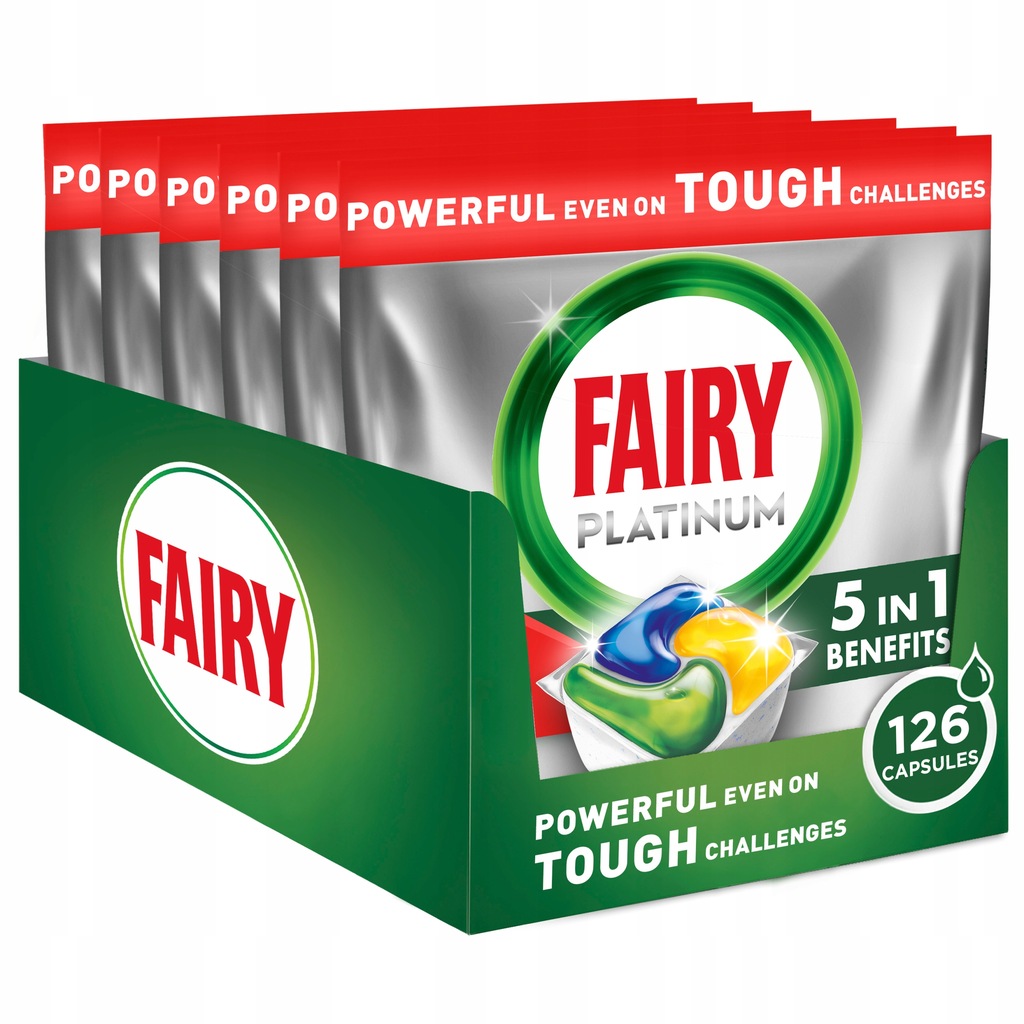 Fairy Platinum All in One Kapsułki do zmywarki 6 x 21szt. = 126 szt