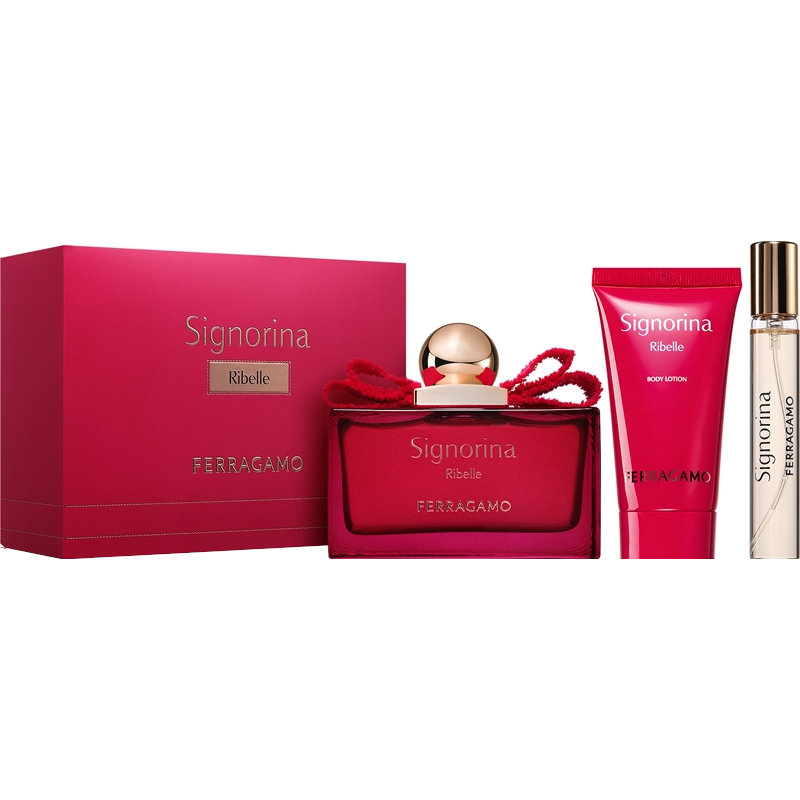 Ferragamo Signorina Ribelle EDP 15ml + balsam do ciała 50ml + EDP- 100ml