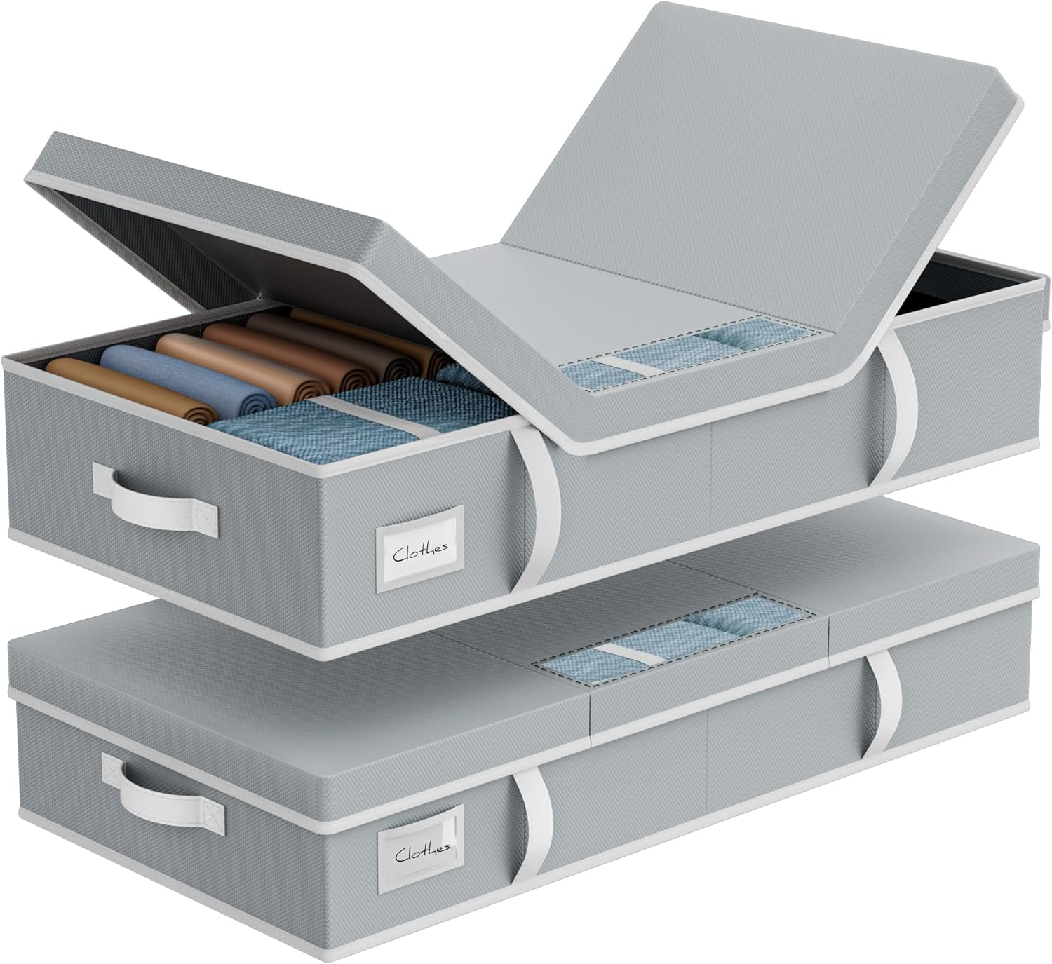 LAMU Pack of 2 Under Bed Storage Drawers