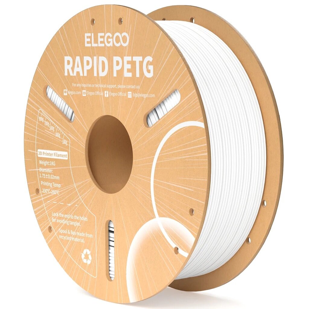 [Media Expert] Filament ELEGOO Rapid PETG Średnica 1.75 mm, 1 kg Biały