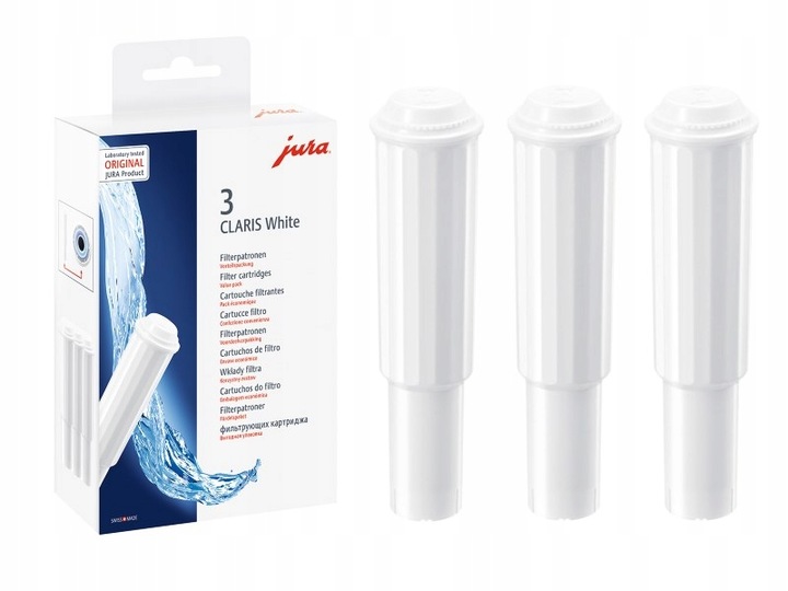 Filtry Do Wody wkład Filtracyjny JURA CLARIS White 68739 3szt