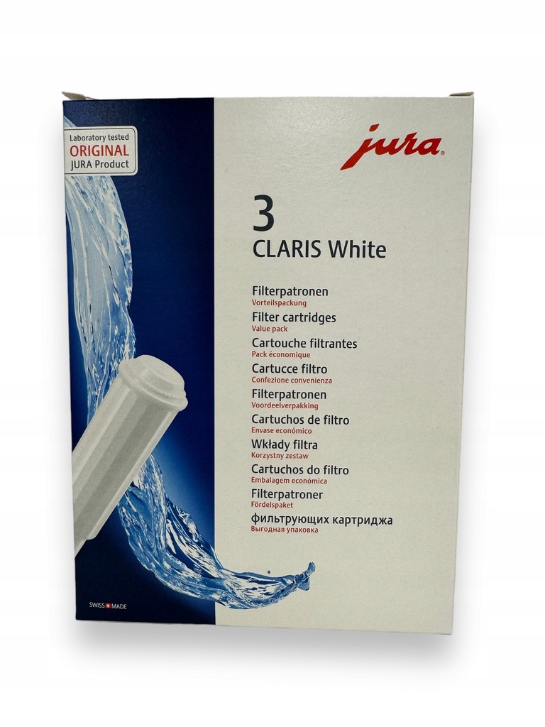 Filtry Do Wody wkład Filtracyjny JURA CLARIS White 68739 3szt